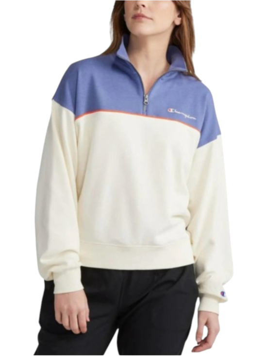 Champion Tops - Champion Colorblock 1/4 Zip Sweatshirt Medium
